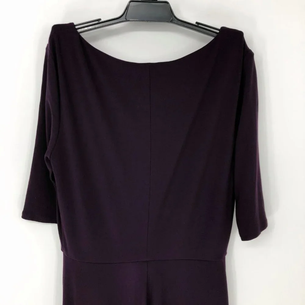 Lauren Ralph Lauren Purple Bow Front Sheath Dress - Picture 7 of 7